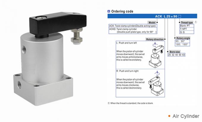 Drehklammern-Zylinder-Luft-Zylinder-Schweißen klemmt Bescheinigung ISO9001 fest