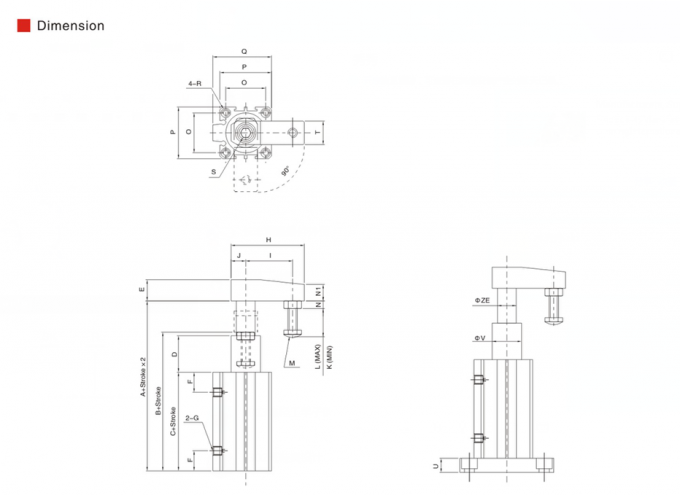 Aluminiumlegierungs-Schwingen-Klammern-Zylinder ISO-Bescheinigungs-1-jährige Garantie